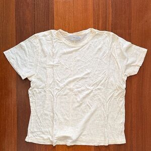 Sold Out NYC Cream Basic Linen Crewneck Tee
